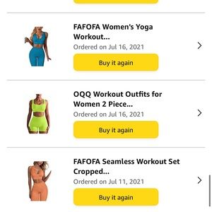 6 Amazon workout sets